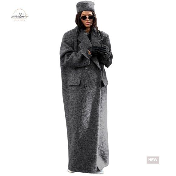 Jackets & Blazers - Long Wool Peacoat Trench Coat Oversized Maxi Winter Casual